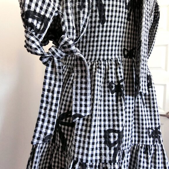 Lazy Oaf All Bows Gingham Babydoll Dress | UK 12 / US 8 - Picture 7 of 8